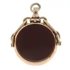 Victorian 9ct gold carnelian & bloodstone fob