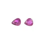 Two pear-shape rubies, 1.29ct