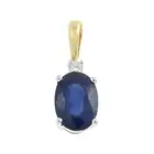 18ct gold sapphire & diamond pendant