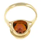 9ct gold citrine single-stone ring