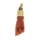 Late 19th century coral figa charm