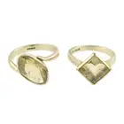 Two 9ct gold gem-set rings