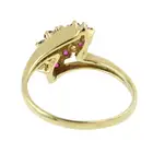 18ct gold ruby & diamond cluster dress ring