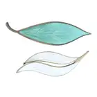 Two mid 20th century enamel leaf brooches