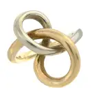 Bicolour stylised knot ring