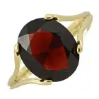 Garnet single-stone ring