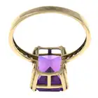 9ct gold synthetic sapphire & diamond ring