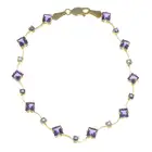 Amethyst & tanzanite bracelet