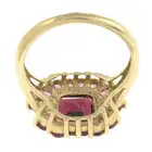 9ct gold garnet & tourmaline dress ring