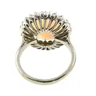 Mid 20th century opal & diamond cluster ring