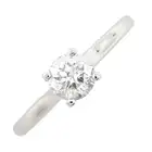 18ct gold diamond single-stone ring