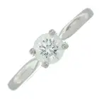 Platinum diamond single-stone ring
