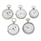 Five fob watches
