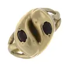 Early 20th century garnet snake ring