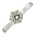 18ct gold diamond single-stone ring