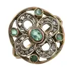 Emerald & diamond dress ring