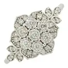 9ct gold diamond floral cluster ring