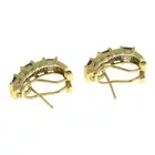 Sapphire & diamond hoop earrings