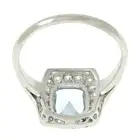 Aquamarine & diamond dress ring