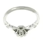 Platinum diamond floral cluster ring