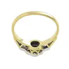 Mid 20th century emerald & diamond cluster ring