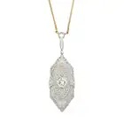 Art Deco platinum and 14ct gold diamond necklace