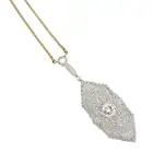 Art Deco platinum and 14ct gold diamond necklace