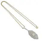 Art Deco platinum and 14ct gold diamond necklace