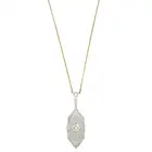 Art Deco platinum and 14ct gold diamond necklace