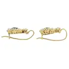 Sapphire and old-cut diamond earrings
