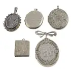 Five assorted silver Victorian & later lockets