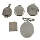 Five assorted silver Victorian & later lockets