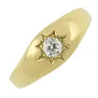 Mid 20th century diamond single-stone ring