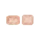Two rectangular-shape morganites, 27.66ct