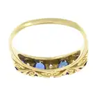 Early 20th c. 18ct synthetic sapphire & diamond ring