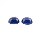 Two oval-shape sapphire cabochons, 5.28ct