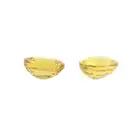 Two oval-shape yellow sapphires, 2.04ct