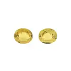 Two oval-shape yellow sapphires, 2.04ct