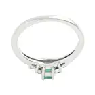 Emerald & diamond ring, by EFFY