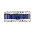 Sapphire and diamond eternity ring, by Bucherer
