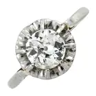Mid 20th c. 18ct gold diamond single-stone ring