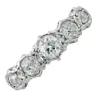 Mid 20th century 18ct gold diamond five-stone ring