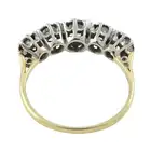 Mid 20th century 18ct gold diamond five-stone ring