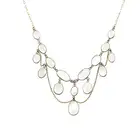 Early 20th century moonstone fringe necklace