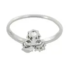 Early 20th century platinum diamond shamrock ring