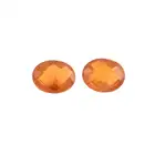 Two oval-shape fancy-cut orange sapphires, 7.07ct