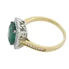 18ct gold emerald and diamond cluster ring