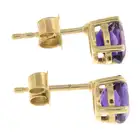 Amethyst stud earrings