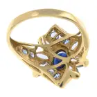 9ct gold sapphire & tanzanite dress ring