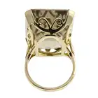 Mid 20th century 9ct gold smoky quartz ring